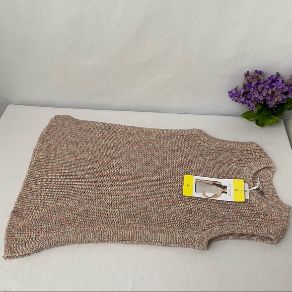 Ella Moss Women’s Marge Ribbed Knit Sleeveless Sweater Tank, NWT - Picture 1 of 5